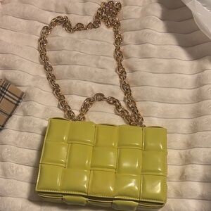 Yellow Chain Strap Women's Bag